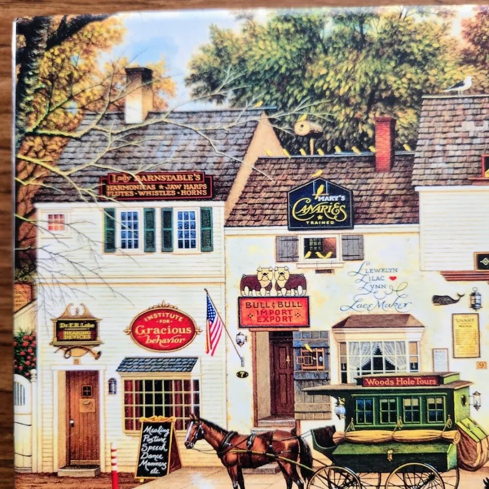 1000 Piece Jigsaw Puzzle Charles Wysocki Olde Cape Cod Horses Carriages